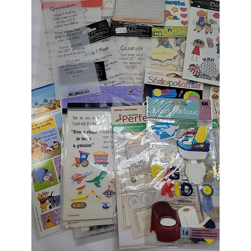 Large Lot Of Scrapbooking Stickers Various Brands Most New - Picture 2 of 7